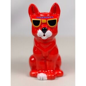 Absente "Charlie The Red Cat" Ceramic Pitcher by Jim Tweedy Barware